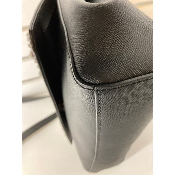 MICHAEL KORS SMALL SAFFIANO BEADED FLORAL CROSSBODY BAG ASIS - Picture 10 of 15